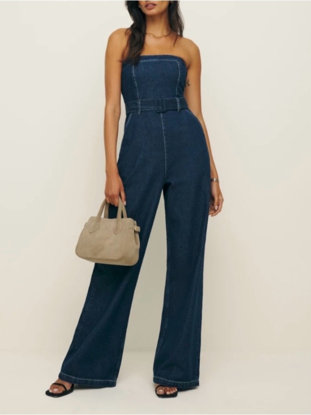 Reformation Eva Denim Jumpsuit - Size 2